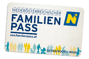 Das Logo der NÖ Aktion "Familien Pass".