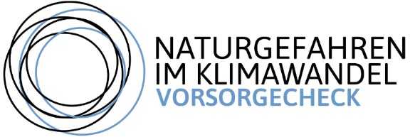 Logo Vorsorgecheck Naturgefahren im Klimawandel