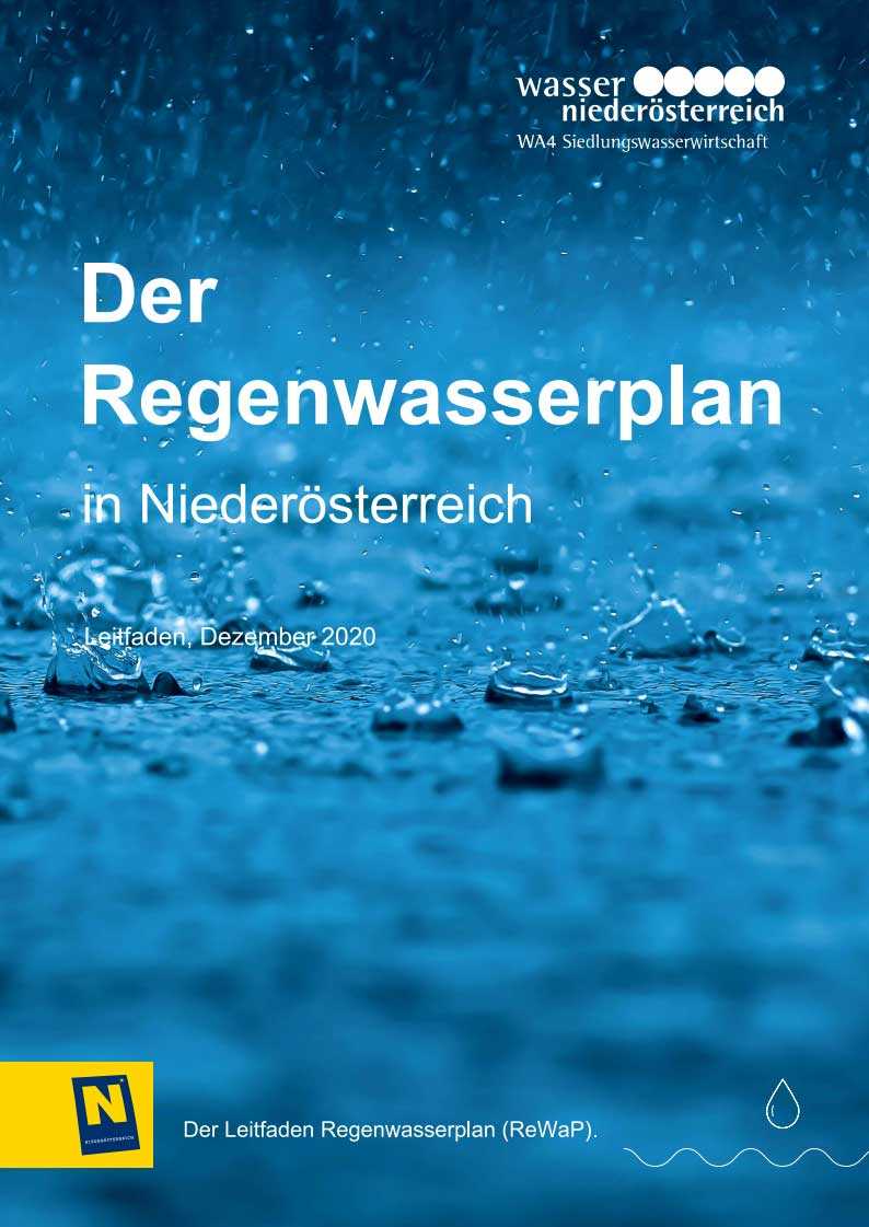Das Cover des NÖ Regenwasserplans.